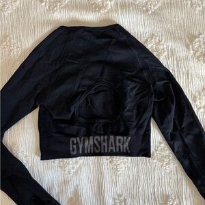 Gymshark Flex Black Long Sleeve Crop Top